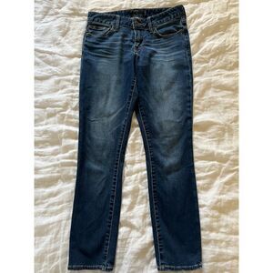 Lucky Brand Womens Gemma Capri Blue Stretch Denim 2/26